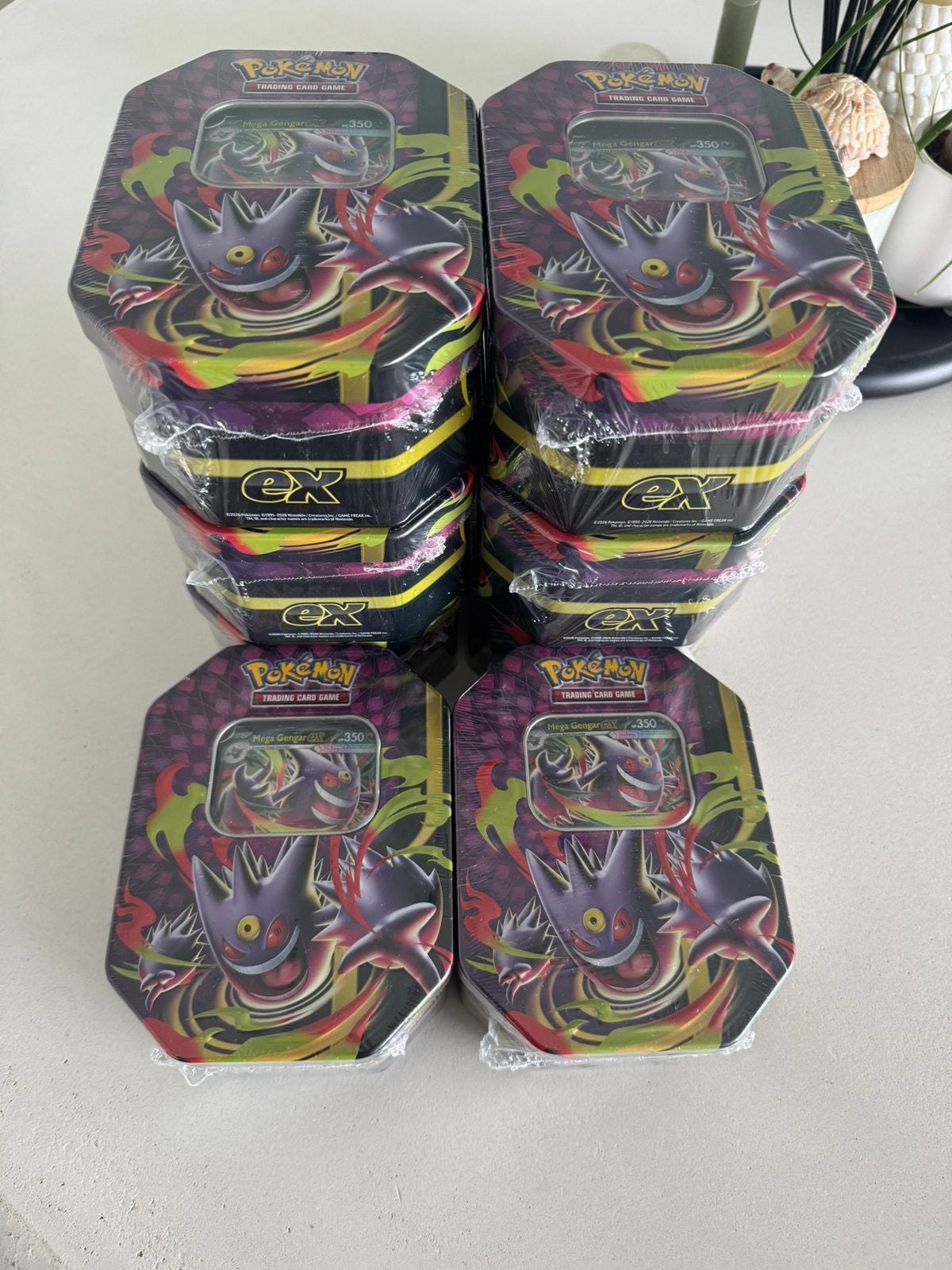 Pokemon Mega Gengar Ex Tin Sealed 10x, Ophalen of Verzenden, Zo goed als nieuw