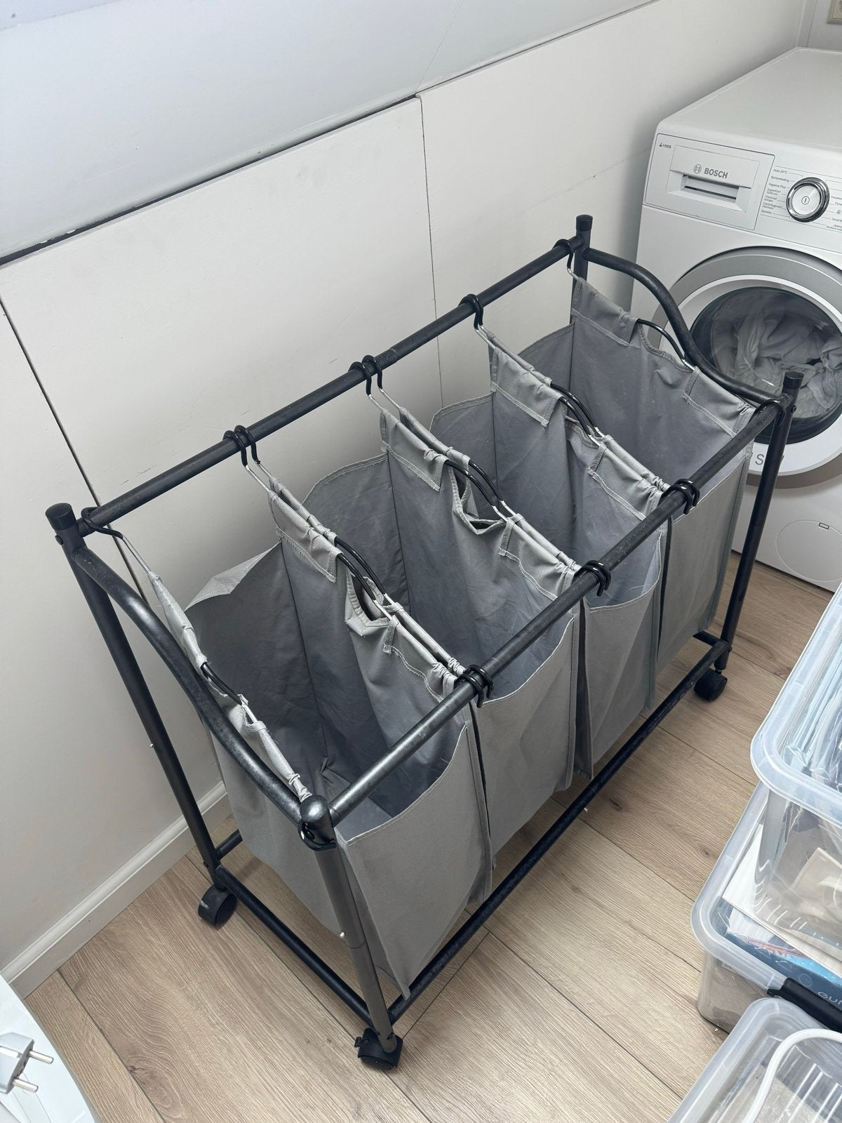 Wasmand verdeler met 4 vakken op wielen, Witgoed en Apparatuur, Wasmachines, Ophalen of Verzenden, Gebruikt