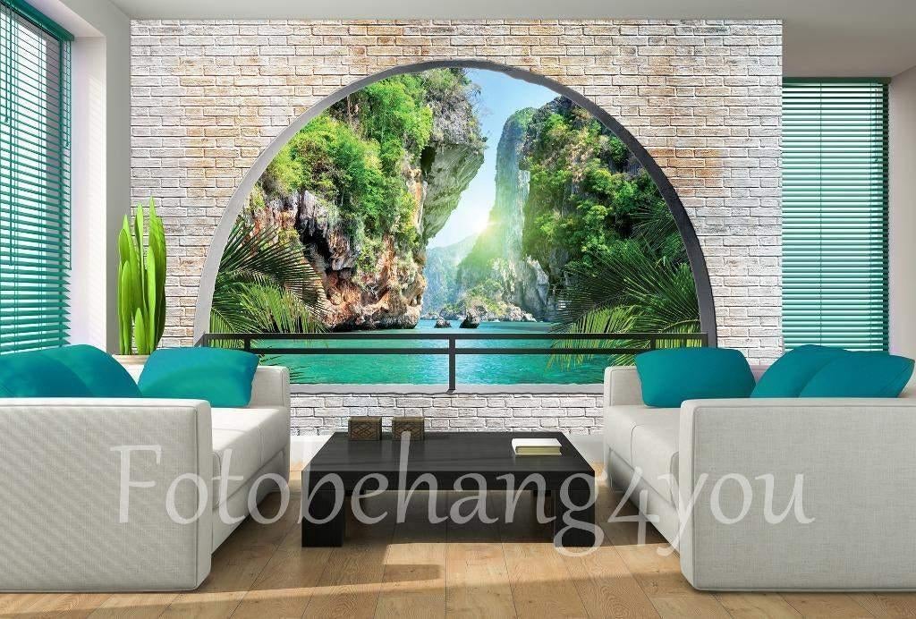 Steen fotobehang 3D Bergmeer, Bergmeer behang Fotobehang4you, Verzenden