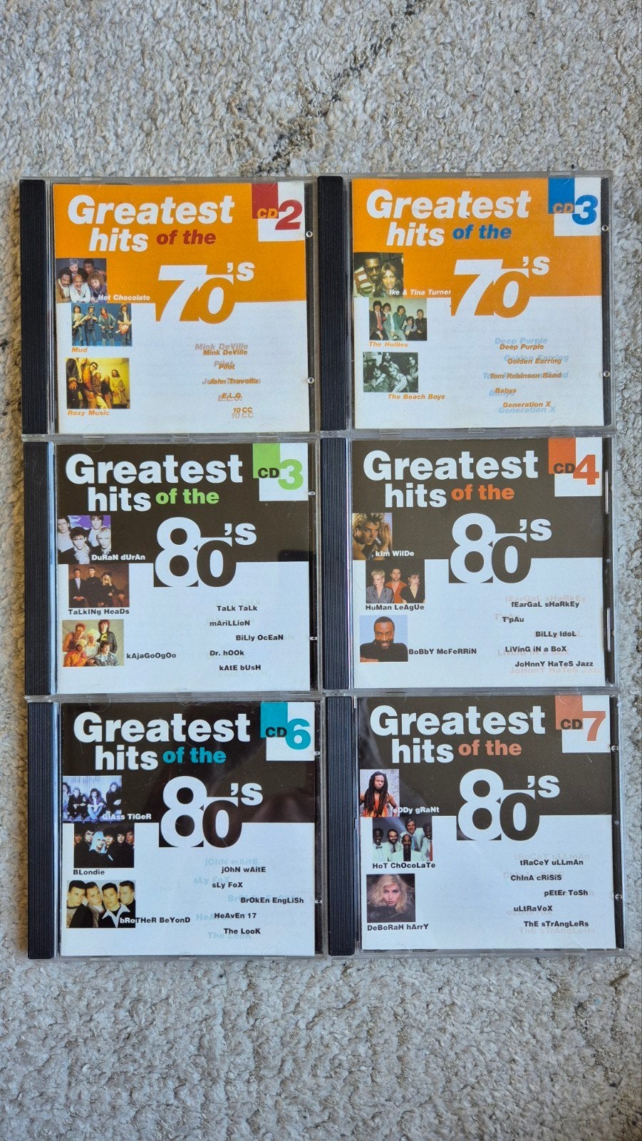 GREATEST HITS OF THE 70'S & 80'S - 6 Verzamelcd's - 1€ pst., Ophalen of Verzenden, Gebruikt, Pop