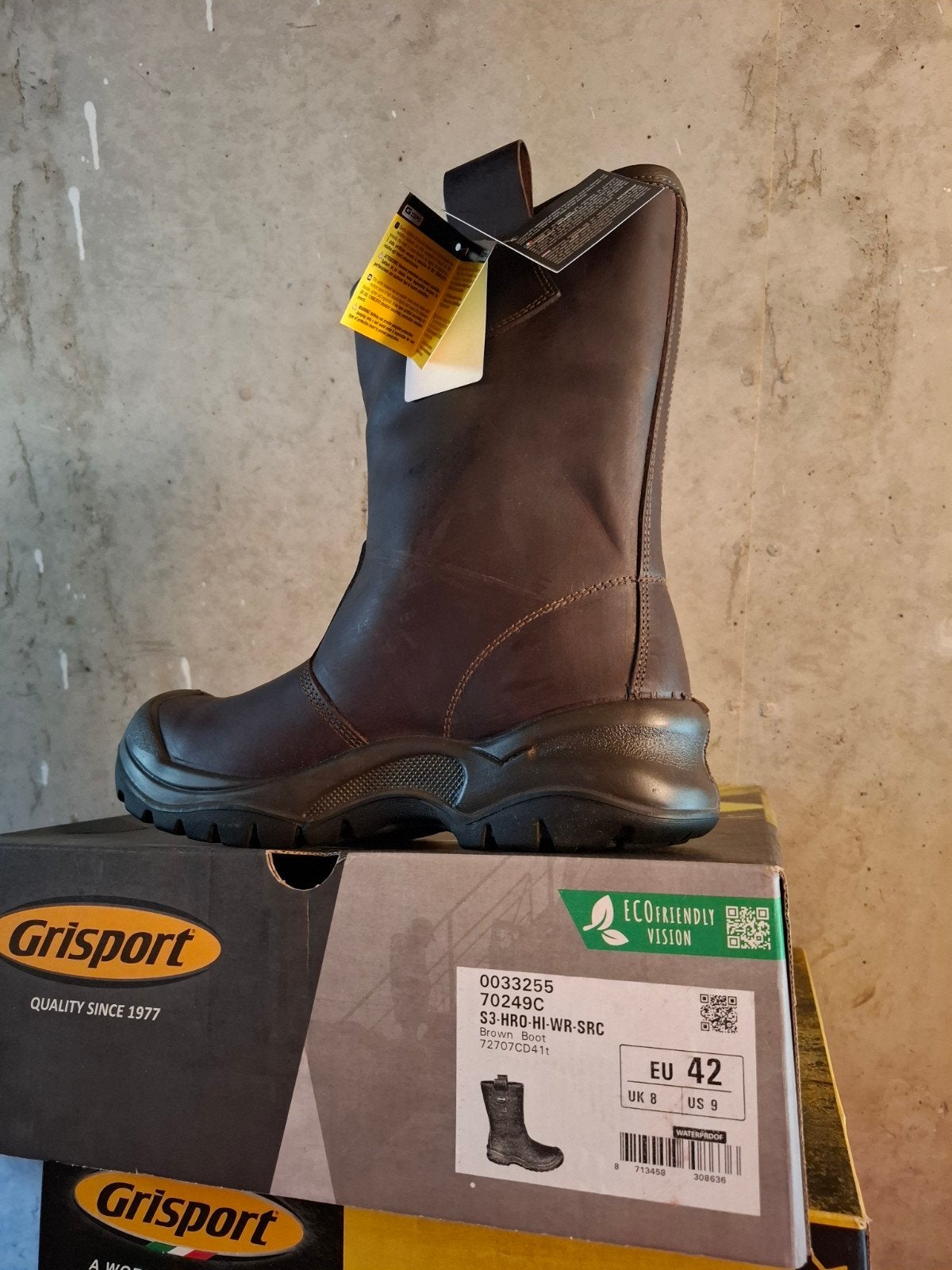 Nieuwe Grisport werk laars bruin maat 42, Ophalen of Verzenden, Nieuw, Bruin, Werkschoenen