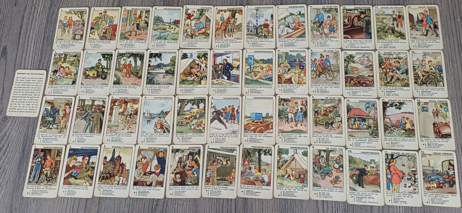 Goed, compleet ANWB kwartet uit 1948, Ophalen of Verzenden, Zo goed als nieuw, Kwartet(ten)