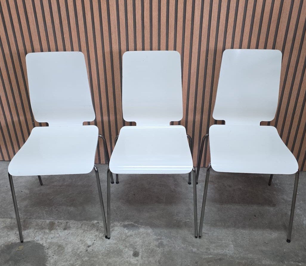 nog 8 x kantine stoelen wit kantoor vergaderstoelen design, Ophalen of Verzenden, Zo goed als nieuw, Wit, Vijf, Zes of meer stoelen