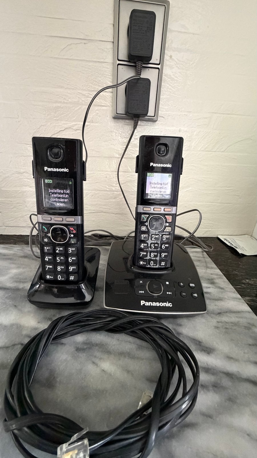 Panasonic KX-TG8061NL draadloze DECT telefoonset, Ophalen of Verzenden, Gebruikt, 2 handsets