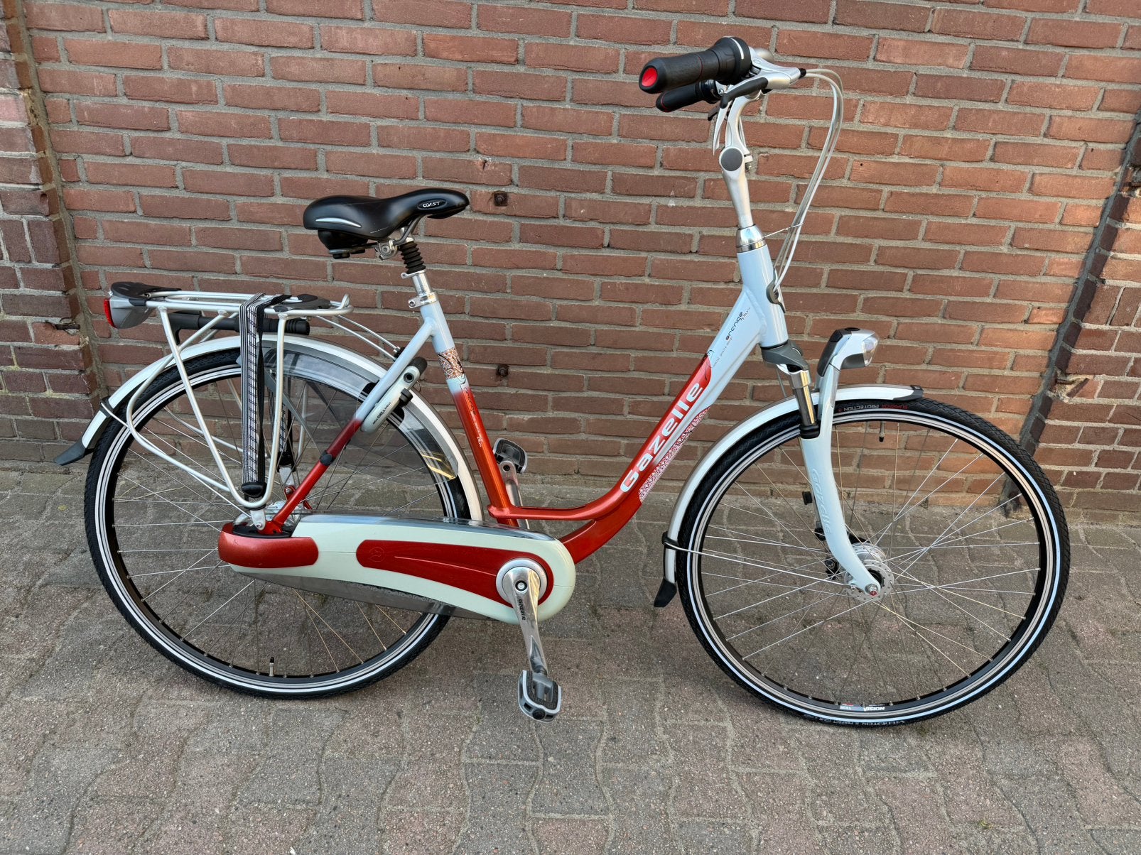 Zo goed als nieuw gazelle orange plus damesfiets fiets, Ophalen, 53 tot 56 cm, Versnellingen, Zo goed als nieuw