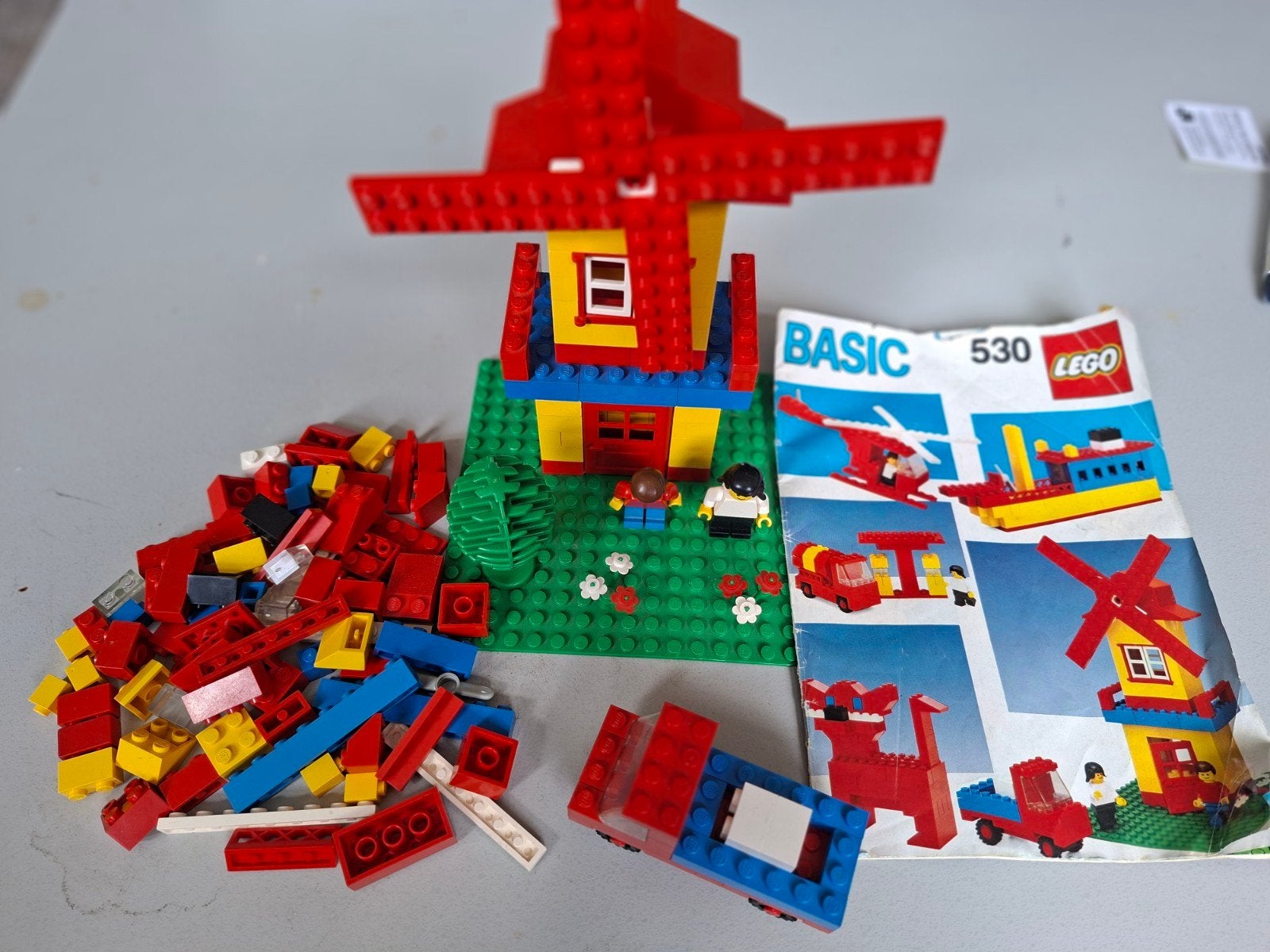 Vintage LEGO Basic 530 set met handleiding, Gebruikt, Lego, Compleet, Ophalen of Verzenden