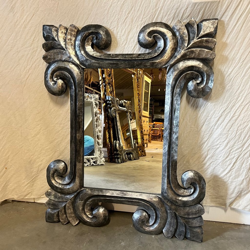 barok spiegel met houten lijst 100 x 80 cm - Gratis bezorgd, TTM Wonen, Meubels – (Perzische) Tapijten en Woonaccessoires, Nieuw