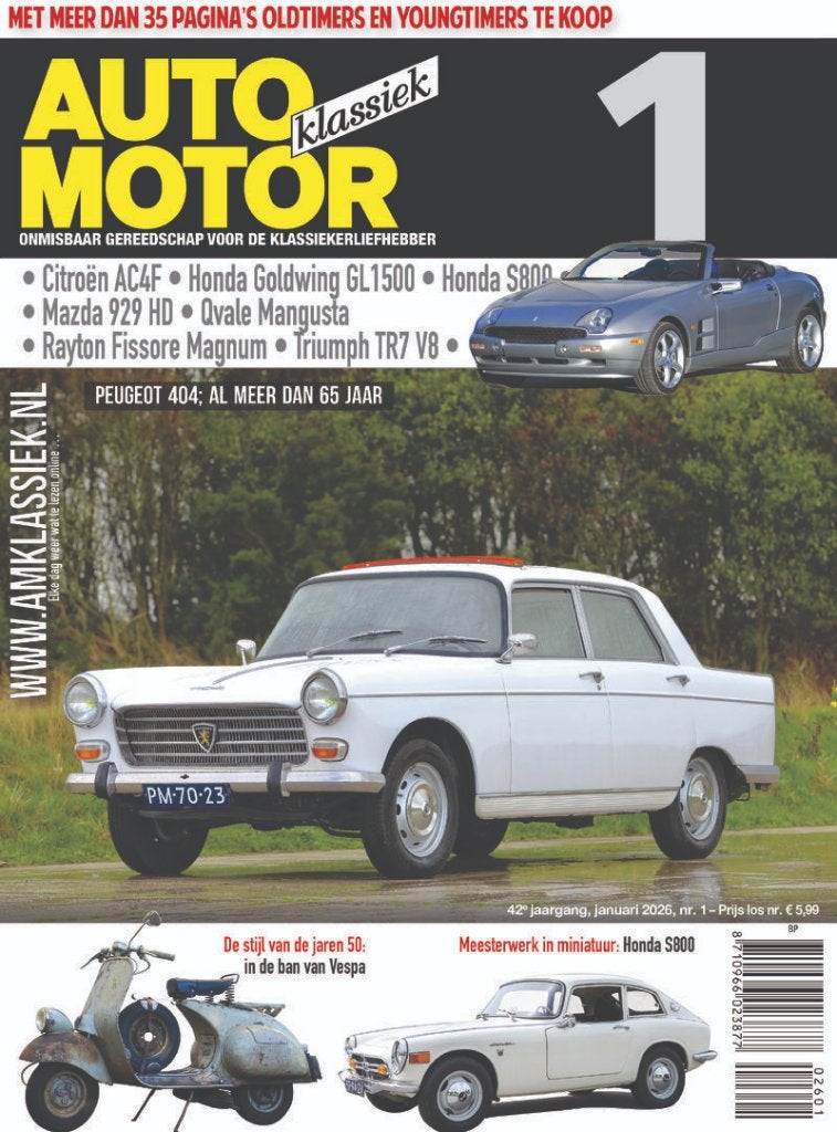 AMK 1 2026 : Peugeot 404 - Honda S800 - Mazda 929 - Qvale, Ophalen of Verzenden, Gelezen, Algemeen
