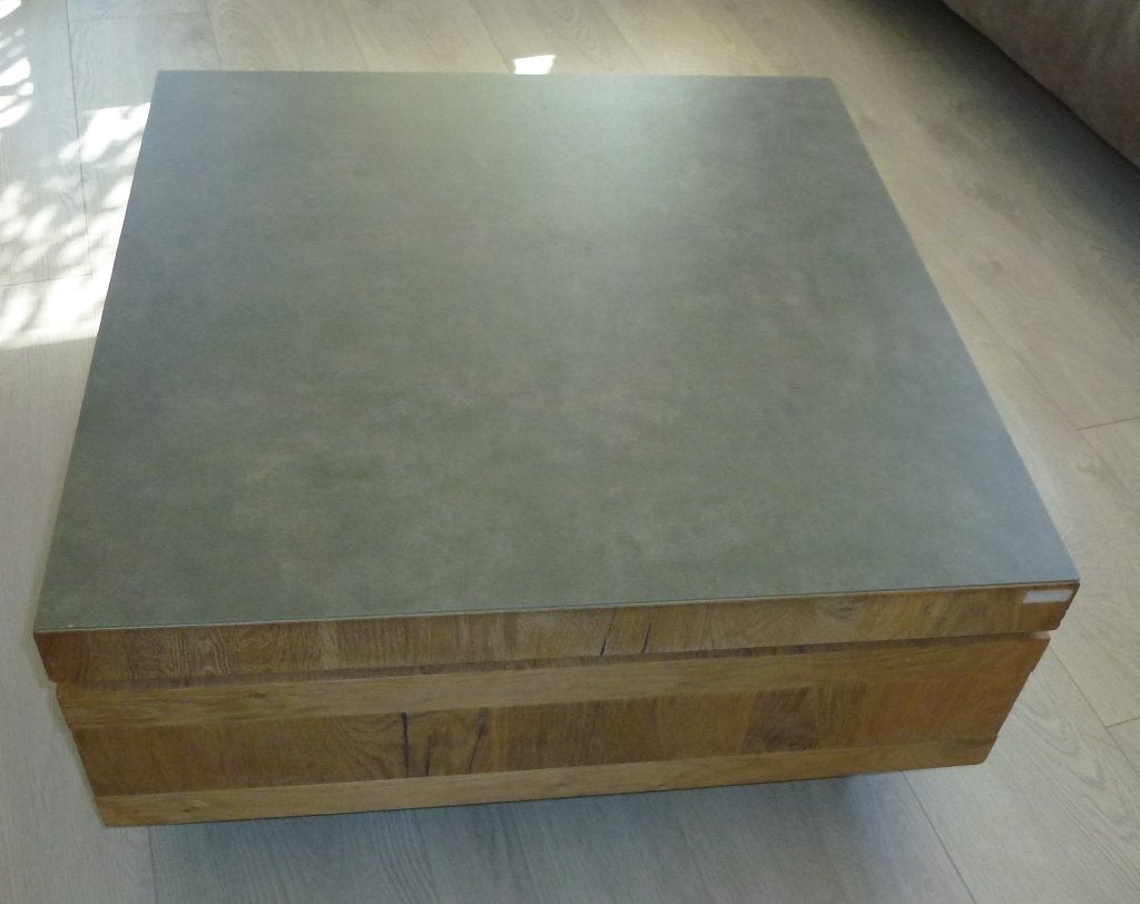 Salontafel Xooon Myland met draaibaar blad, 90x90 cm, Huis en Inrichting, Ophalen, Gebruikt, 50 tot 100 cm, Vierkant