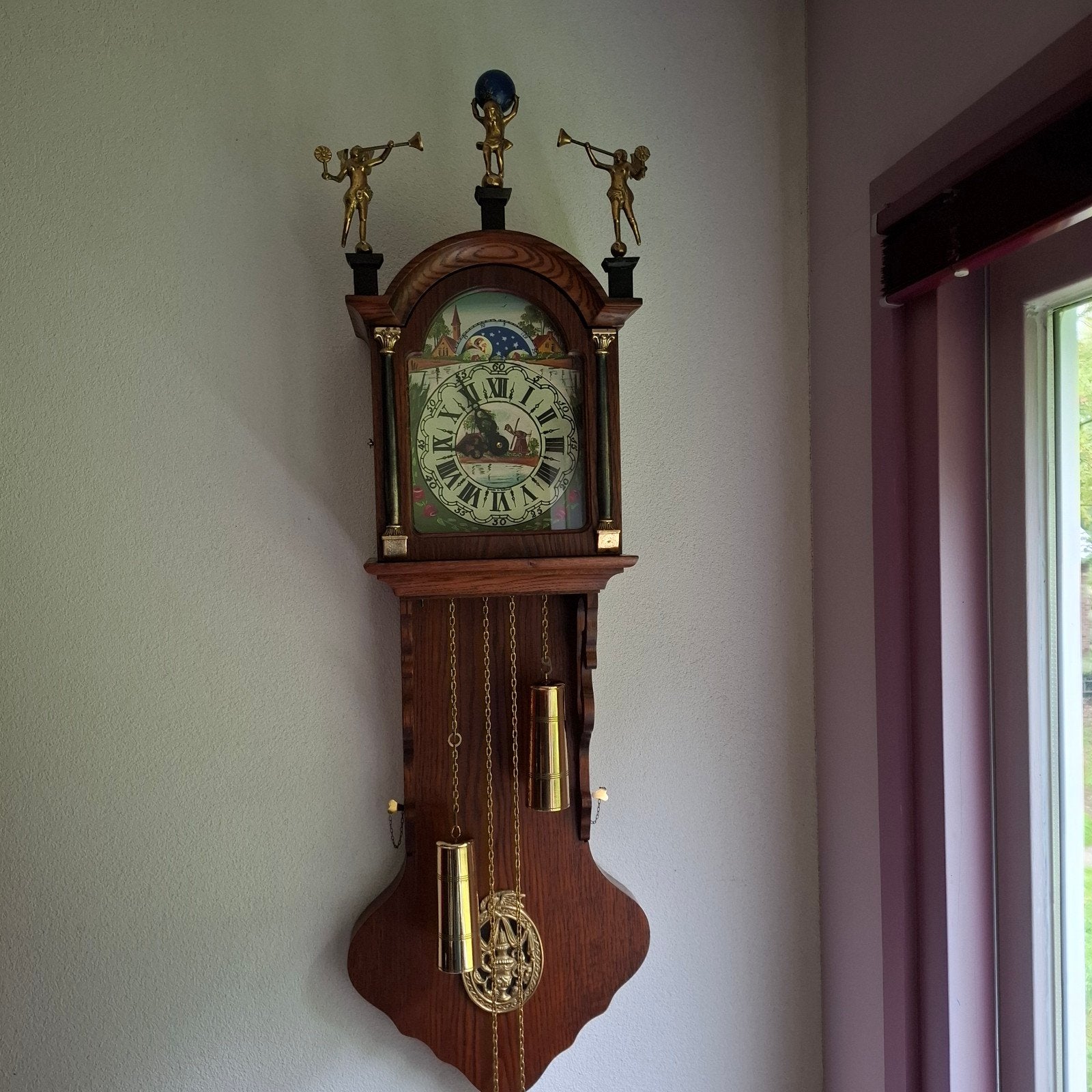 In zeer mooie staat, Friese staartklok, Antiek en Kunst, Ophalen of Verzenden