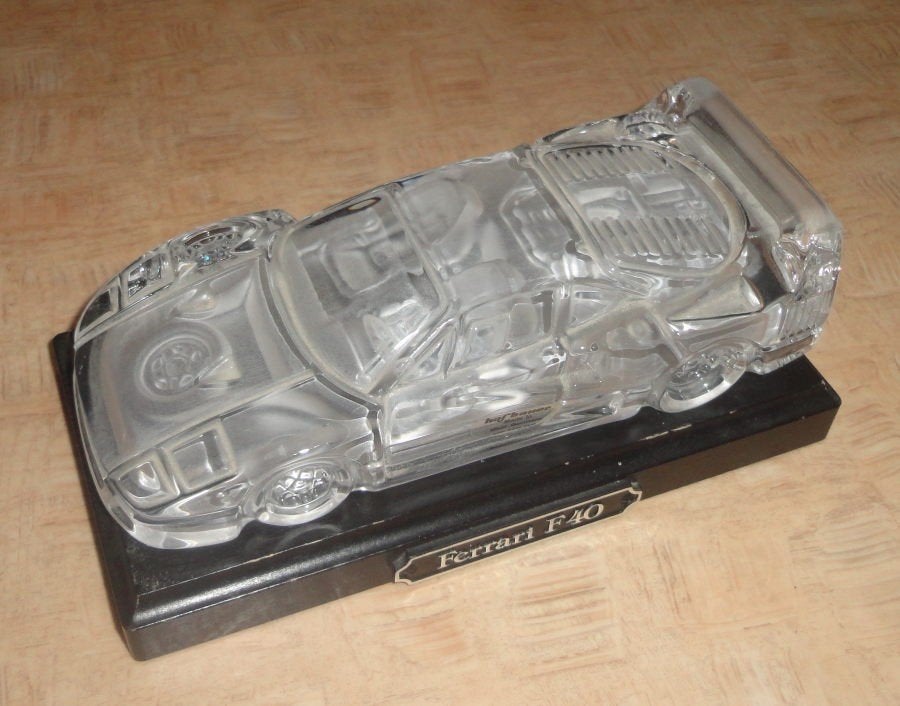 Hofbauer Ferrari F40 kristalglas paperweight model, Ophalen of Verzenden, Gebruikt, Auto's