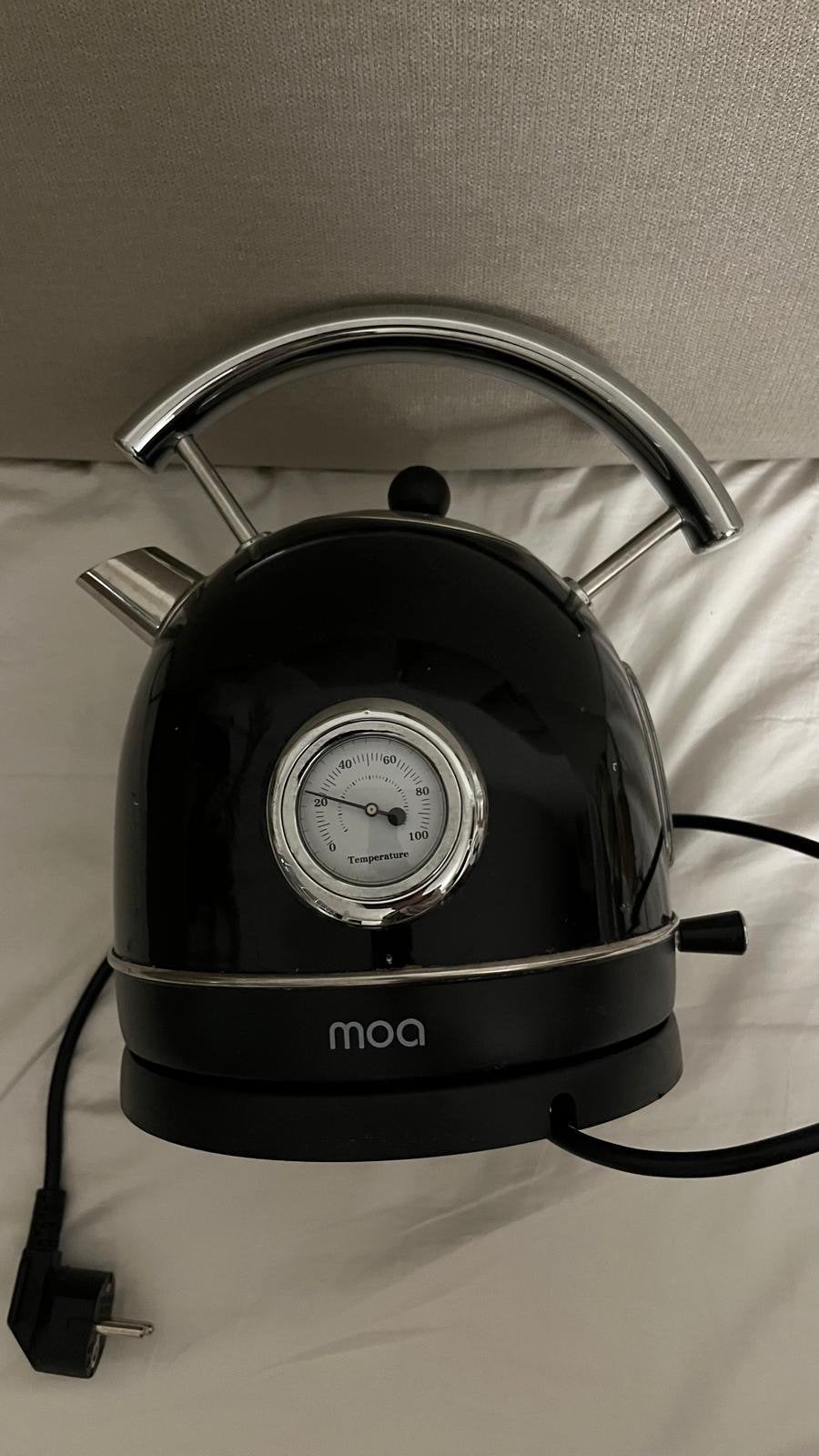 MOA Waterkoker met temperatuurmeter - Zwart, 1 tot 2 liter, Ophalen, Zo goed als nieuw