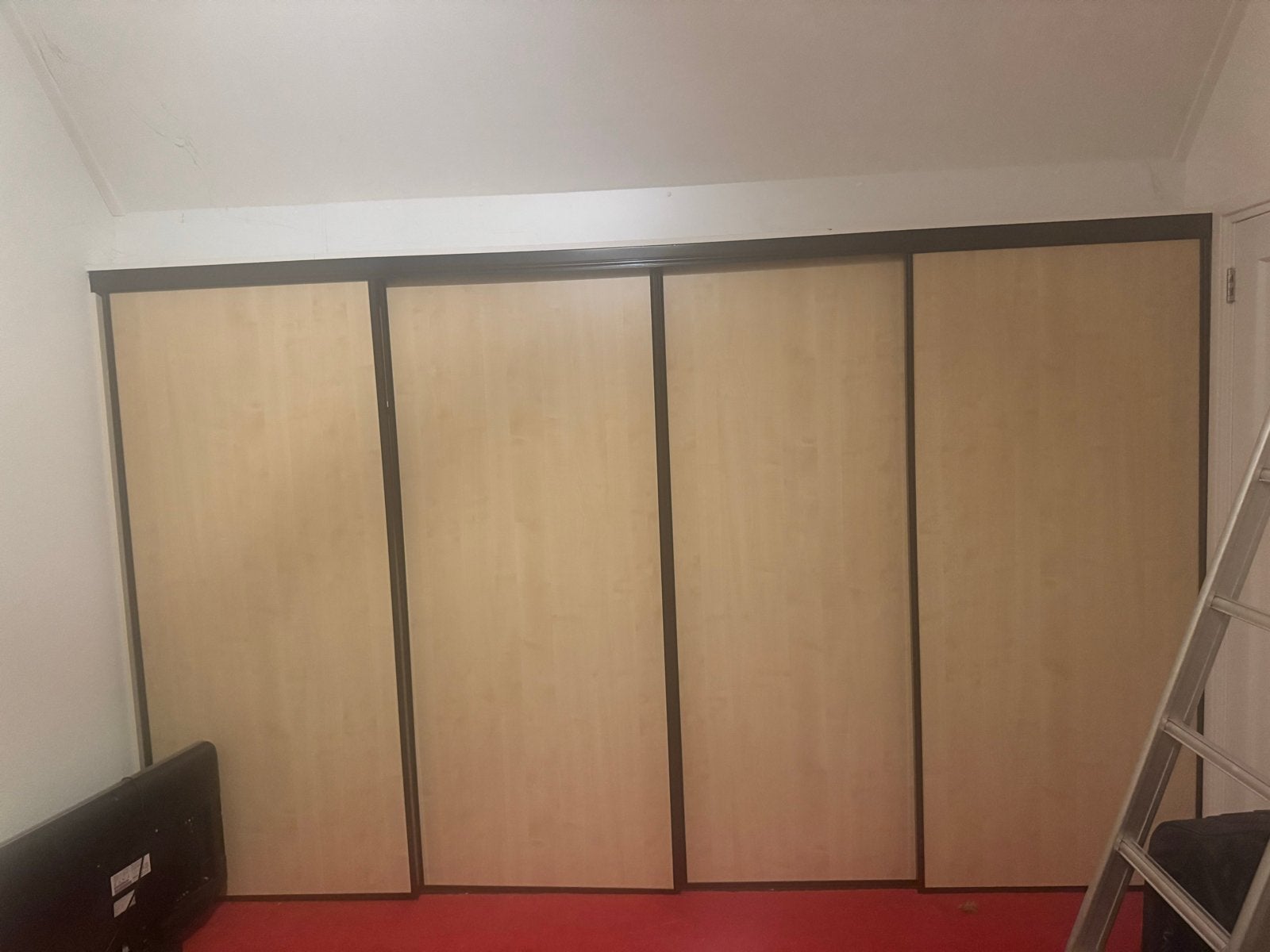 Inbouw kledingkast met schuifdeuren, Ophalen, Gebruikt, 200 cm of meer, Overige houtsoorten