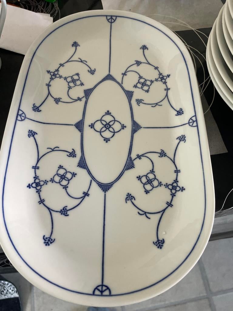 Jäger Serveerbord - Blau Saks decor, Antiek en Kunst, Antiek | Servies los, Ophalen of Verzenden