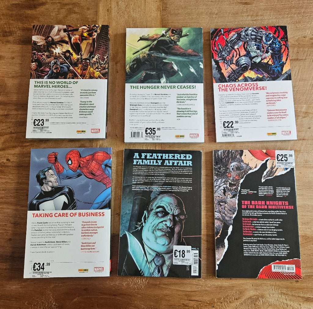 Collectie 6 cómic boeken Marvel en DC English, Boeken, Strips | Comics, Amerika, Marvel Comics, Ophalen of Verzenden, Zo goed als nieuw