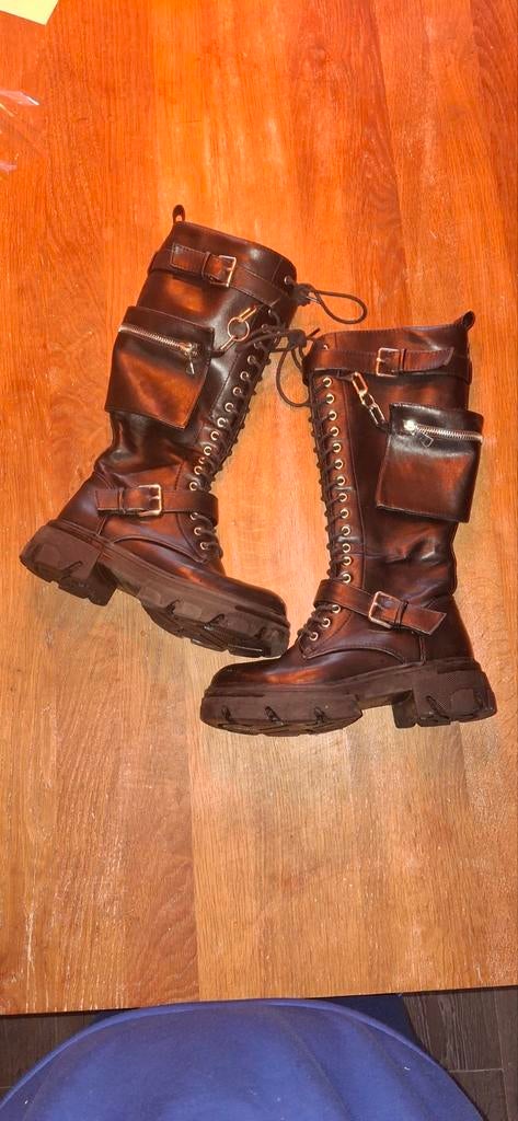Veter biker boots mt 37, Ophalen of Verzenden, Gedragen, Zwart
