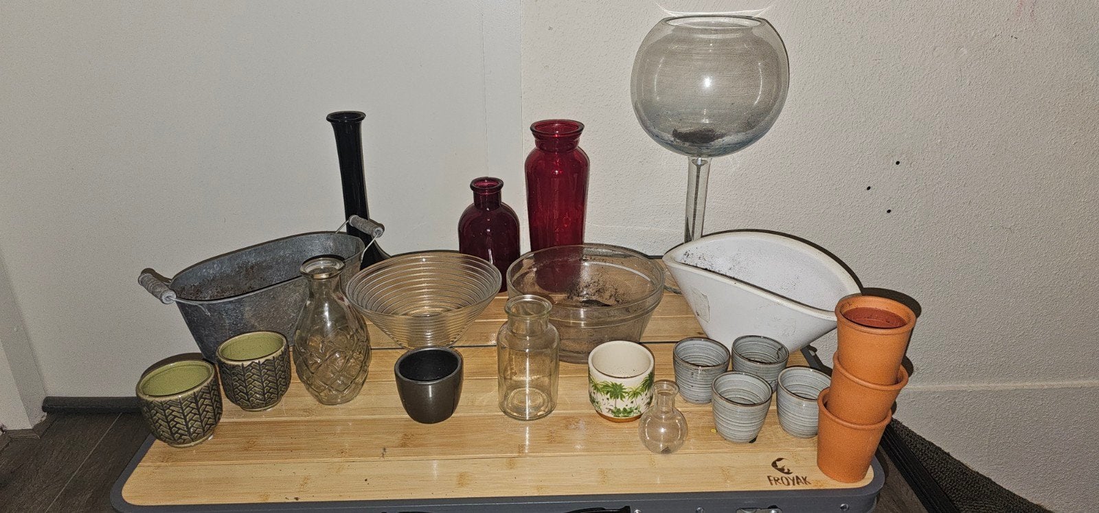 Gratis vaasjes en potten, Ophalen of Verzenden, Rond, Hout
