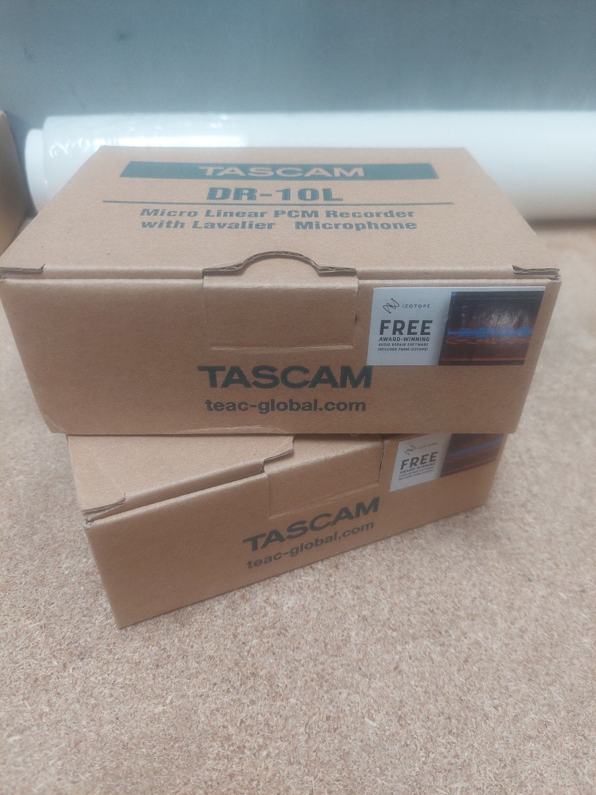2 x Tascam DR-10L Audio Recorder - Met Daspeldmicrofoon, Audio, Ophalen of Verzenden, Zo goed als nieuw, Tascam