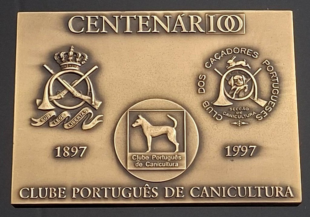 Penning Brons Clube Português De Canicultura Centenario 1997, Postzegels en Munten, Penningen en Medailles, Ophalen of Verzenden