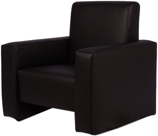 Kinder fauteuil zwart leer - Ding Jamie, Ophalen, Nieuw