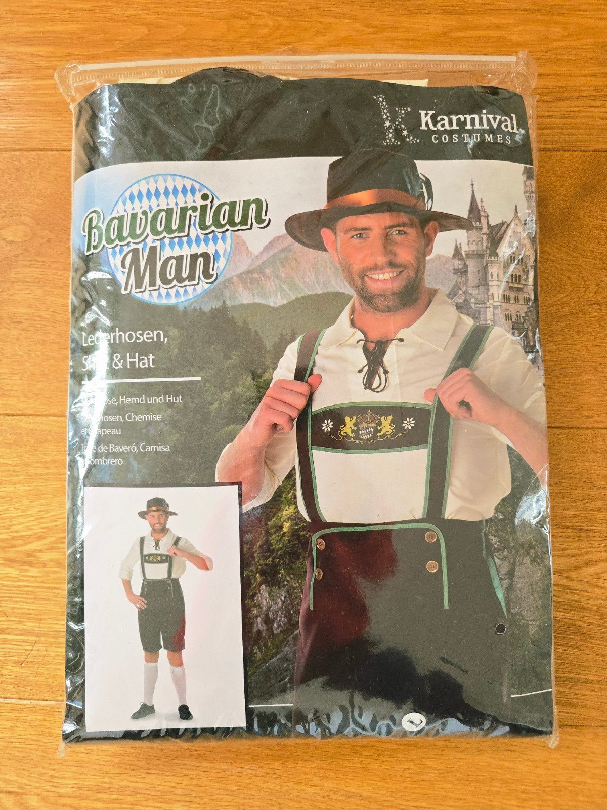 Lederhose, hemd en hoed, Kleding | Heren, Maat 52/54 (L), Carnaval, Nieuw, Ophalen of Verzenden