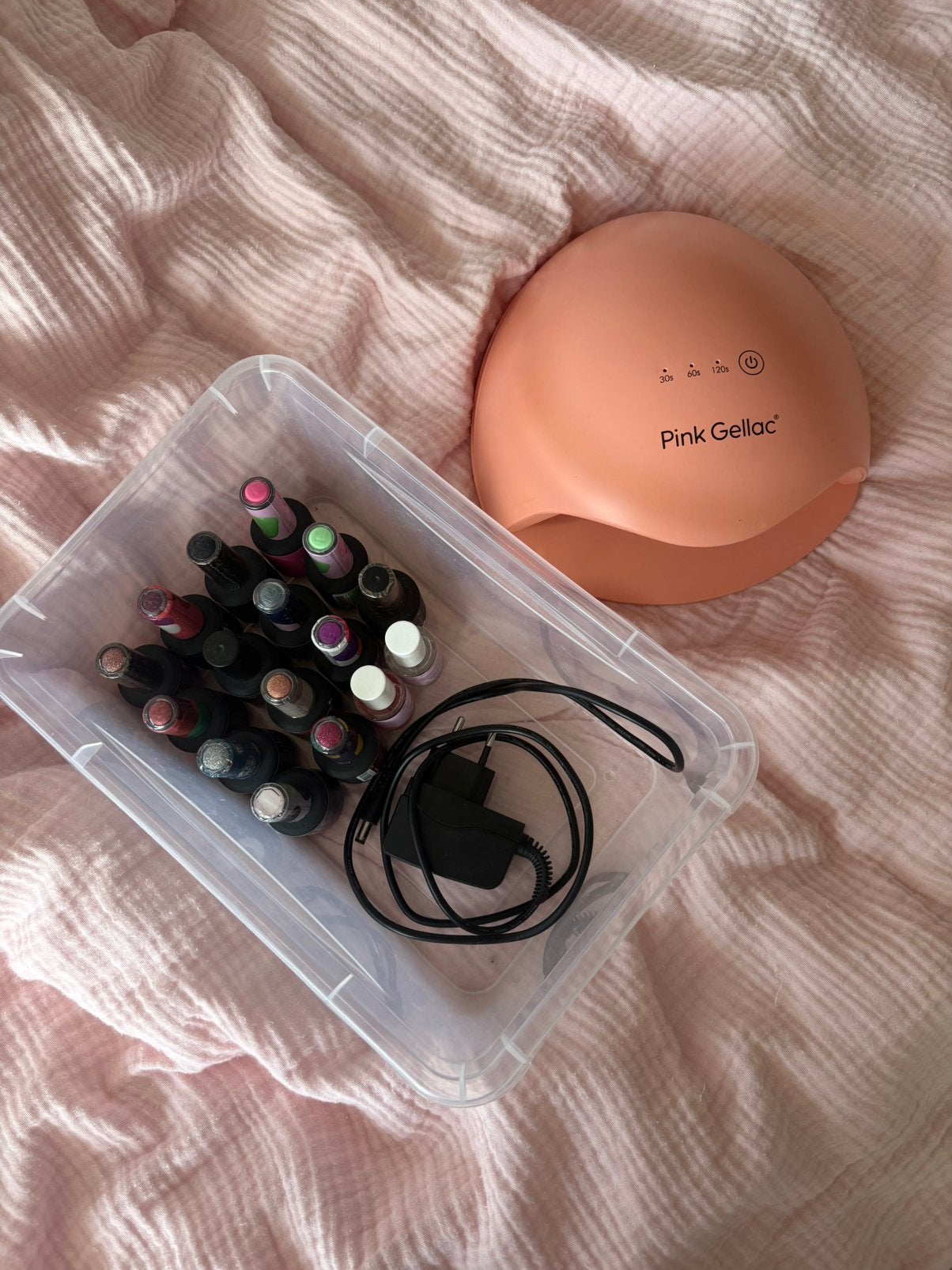 Pink Gellac set, Sieraden, Tassen en Uiterlijk, Ophalen of Verzenden, Zo goed als nieuw, Overige kleuren, Handen en Nagels