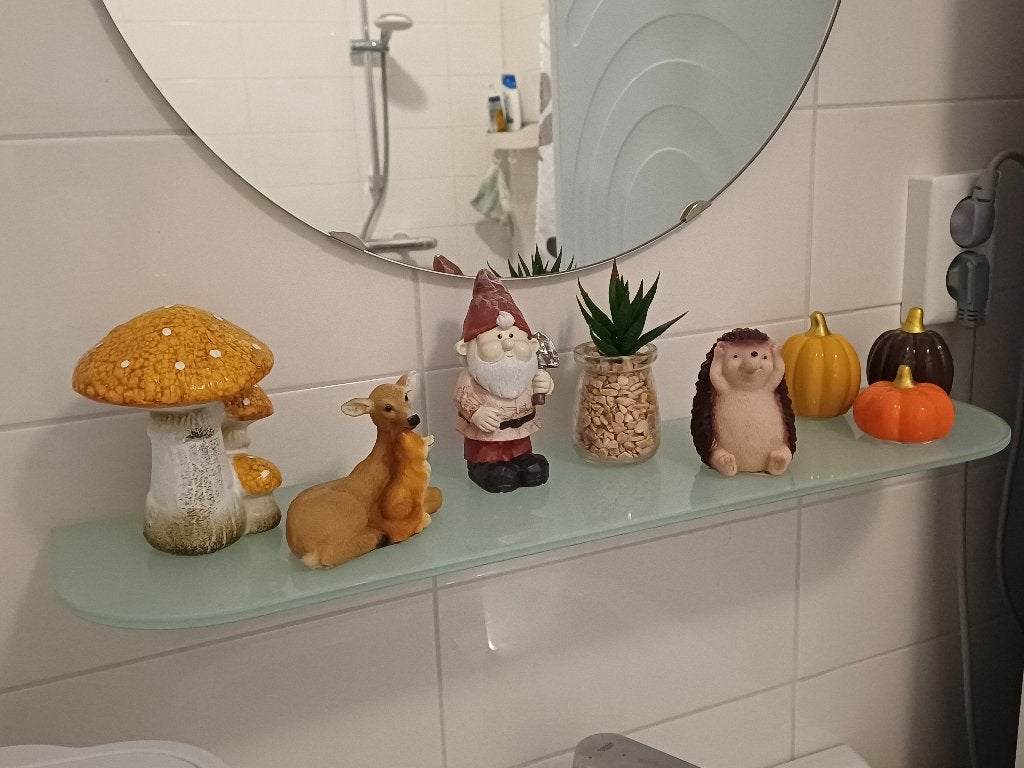 Glazen PLANCHET + bevestigingsclips, ook voor de badkamer!, Gebruikt, Overige typen, Minder dan 25 cm, Minder dan 100 cm