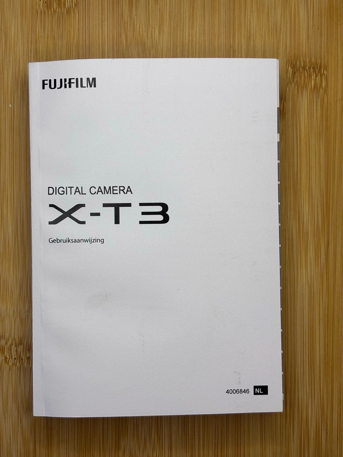 Handleiding Fujifilm X-T3  nederlandstalig, Ophalen of Verzenden, Geen optische zoom