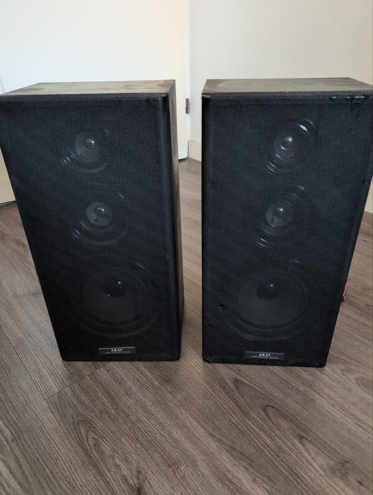 Akai SR-830E 3-weg speakerset, Ophalen of Verzenden, Gebruikt, Stereo speakers