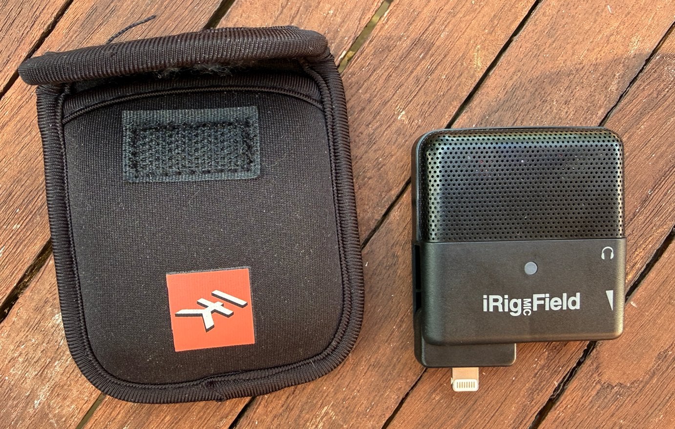 iRig Field microfoon voor iPhone/iPad met hoesje, Ophalen of Verzenden, Zo goed als nieuw, Studiomicrofoon