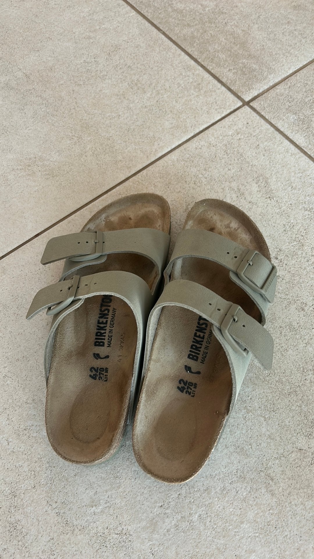 Birkenstock Arizona maat 42, Beige, Zo goed als nieuw, Sandalen of Muiltjes, Ophalen of Verzenden