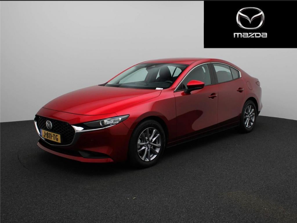 Mazda 3 Skyactiv-g 122pk Aut 2020 Rood CarPlay ACC Keyless, 1998 cc, 15 km/l, 4 cilinders, Sedan