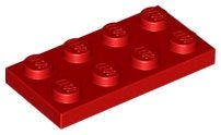 Lego plaatjes 2x4 rood 38 stuks, Ophalen of Verzenden, Gebruikt, Losse stenen, Lego