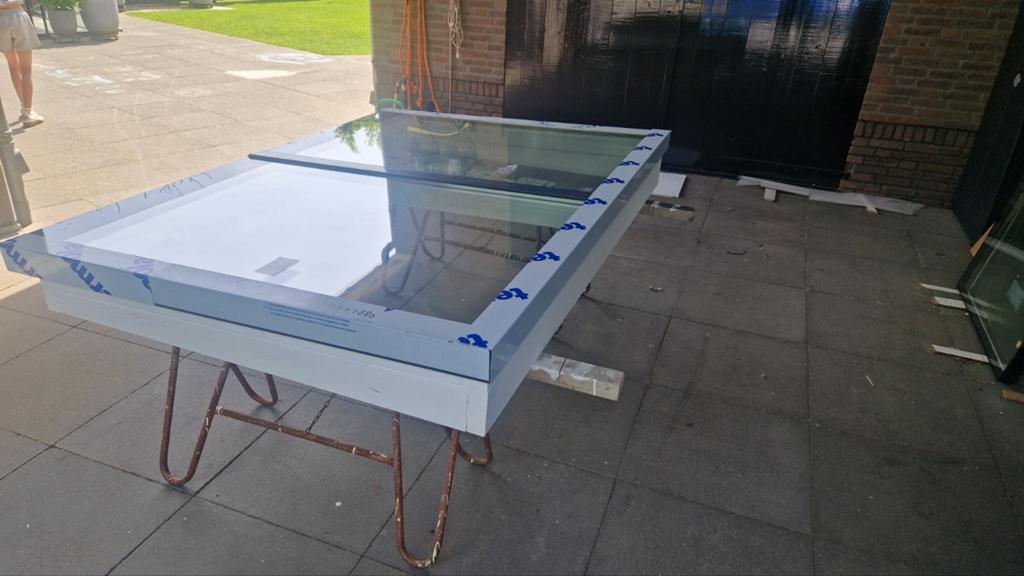 Nieuwe Meranti Lichtstraat HR++ Veiligheidsglas Antraciet, Doe-het-zelf en Verbouw, Glas en Ramen, Dubbelglas, Minder dan 80 cm