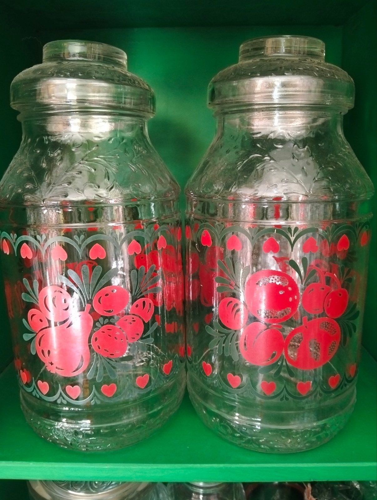 Vintage Rumpot Glazen Potten - Set van 2, Ophalen of Verzenden