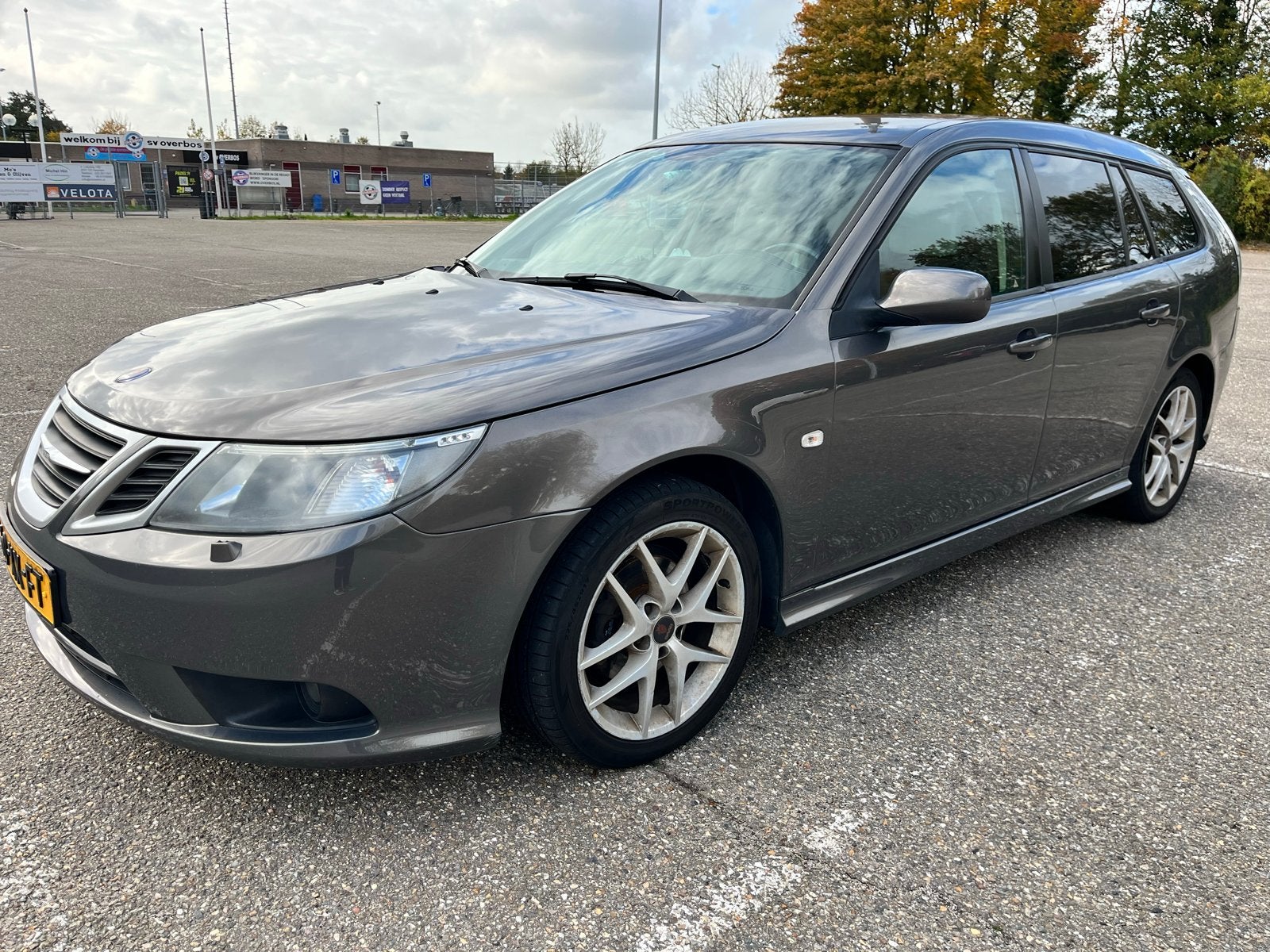 Saab 9-3 2.0T Sport Estate 2007 Grijs, Auto's, 1998 cc, 4 cilinders, 1435 kg, Origineel Nederlands