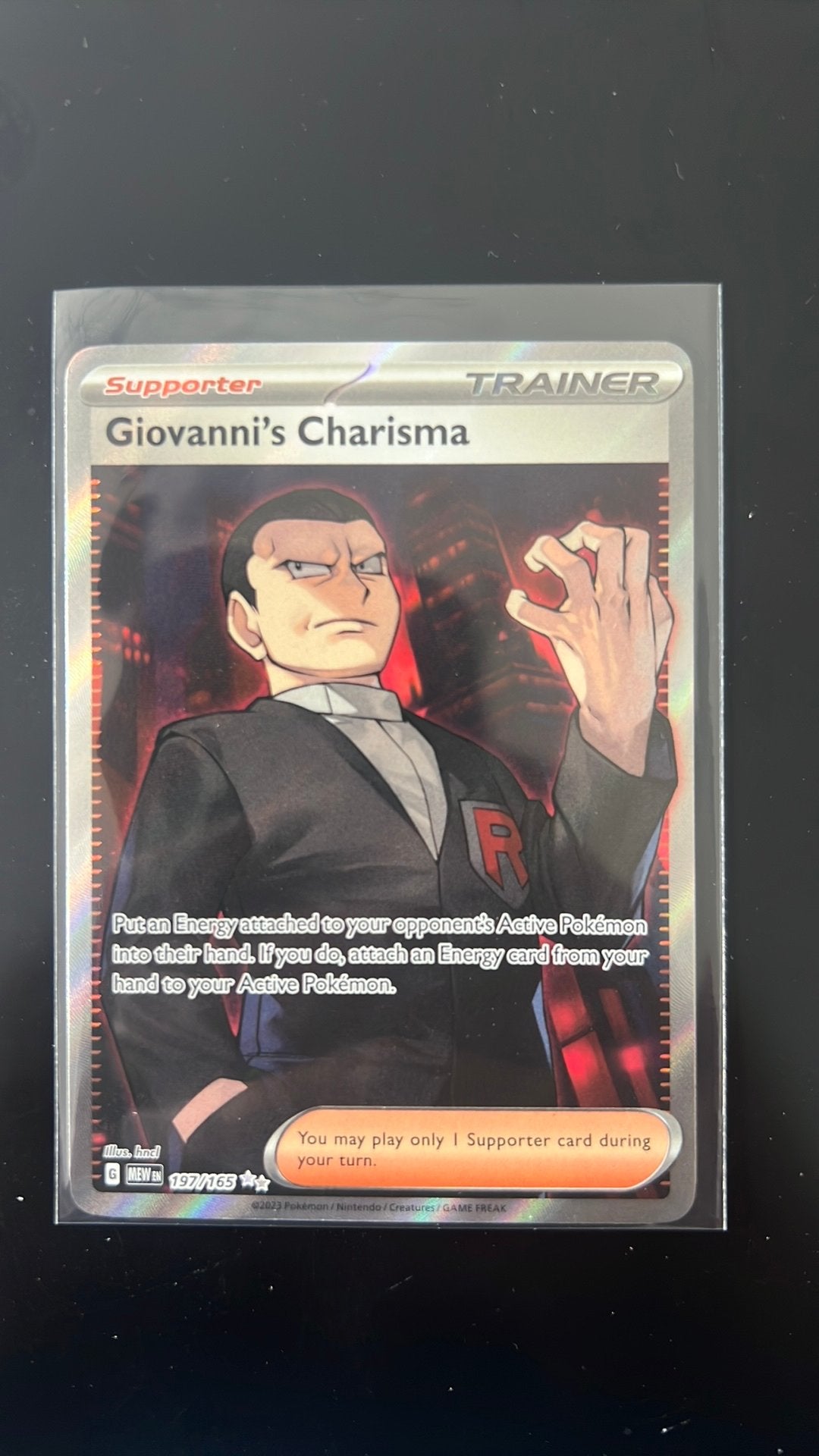 Giovanni’s Charisma 197/165 Scarlet & Violet, Ophalen of Verzenden, Zo goed als nieuw, Losse kaart, Foil