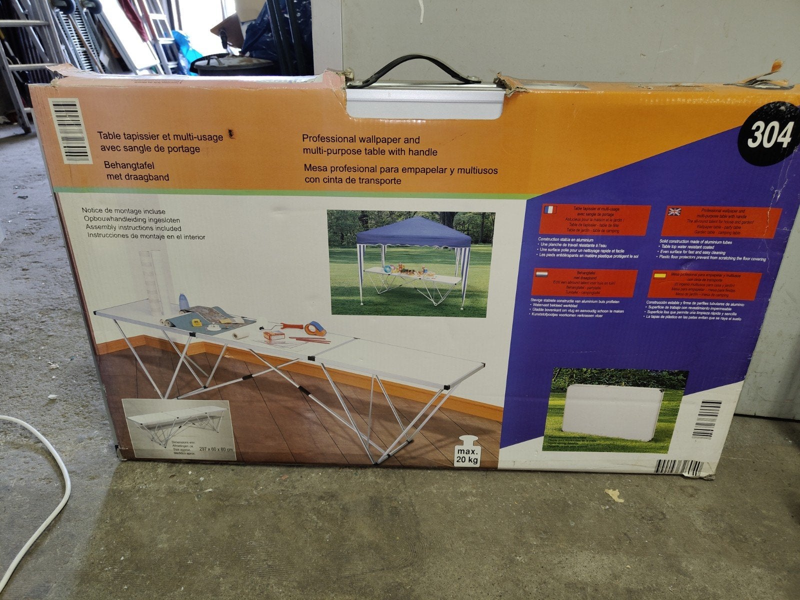Behangtafel / Partytafel / Campingtafel - Nieuw in doos, Ophalen, Nieuw, 170 cm of meer, Inklapbaar
