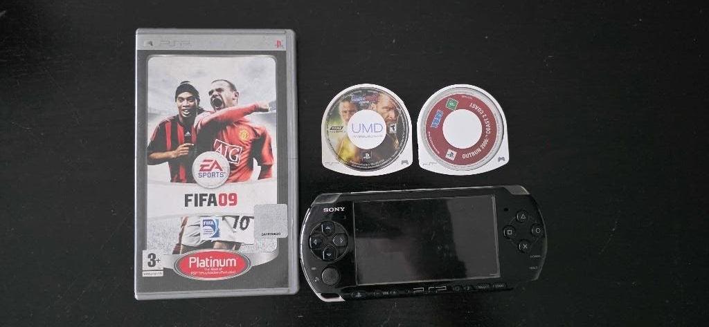 Sony PSP met 3 games | ongetest, geen oplader, Spelcomputers en Games, Ophalen, Gebruikt, Zwart, PSP