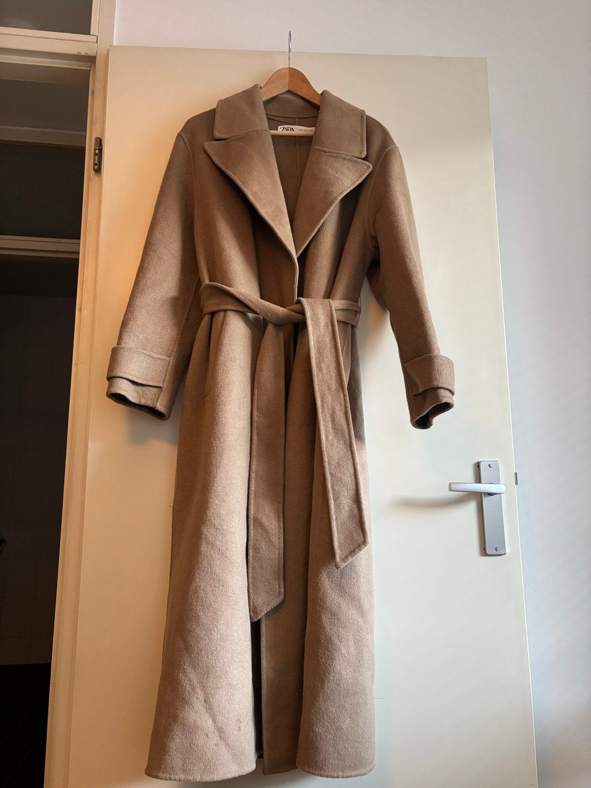 Zara wollen mantel winterjas bruin camel XS met ceintuur, Ophalen of Verzenden, Nieuw, Maat 34 (XS) of kleiner, Bruin