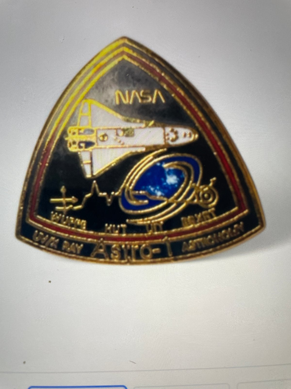 NASA Astro-1 Ruimtevaart Speldje - Vintage Collectible, Ophalen, Gebruikt, Overige onderwerpen, Speldje of Pin