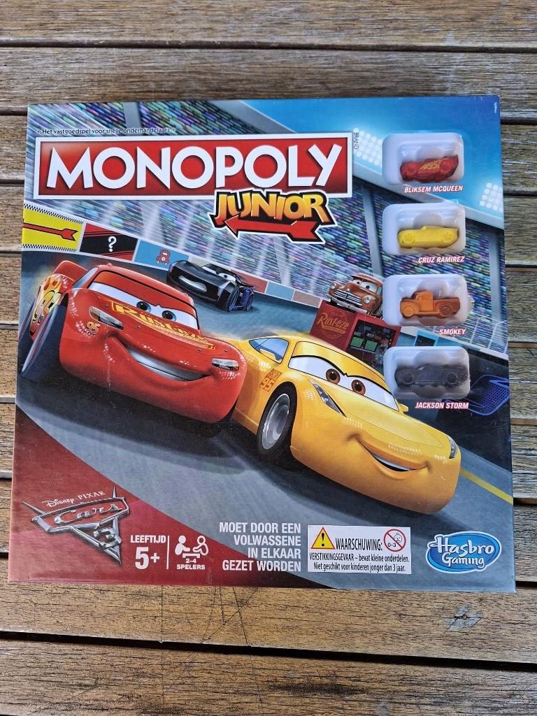 Spel : Monopoly Junior : Disney Cars Editie !!, Hobby en Vrije tijd, Gezelschapsspellen | Bordspellen, Ophalen of Verzenden, Gebruikt