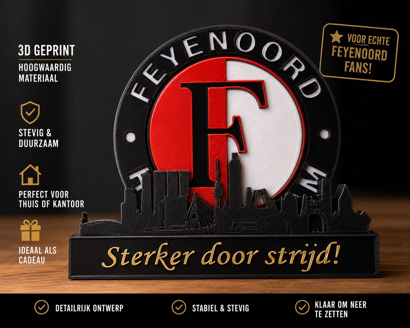 Feyenoord decoratie bordje, Ophalen of Verzenden, Nieuw