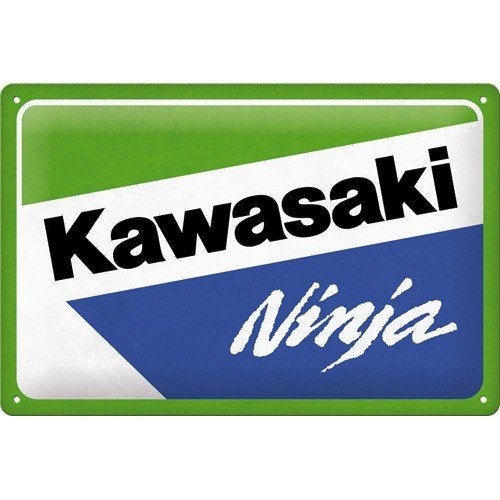 Kawasaki Ninja motor relief reclamebord van metaal wandbord, Ophalen of Verzenden, Nieuw, Auto's