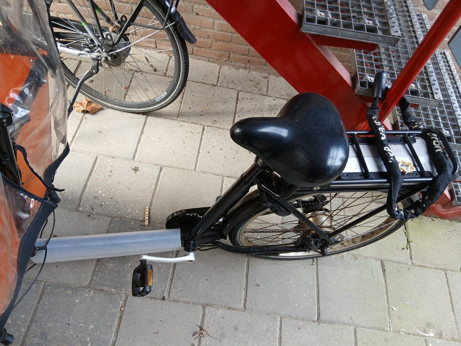 Bakfiets met huif - Ideaal voor 2 kinderen, Overige merken, Terugtraprem, Gebruikt, Huif