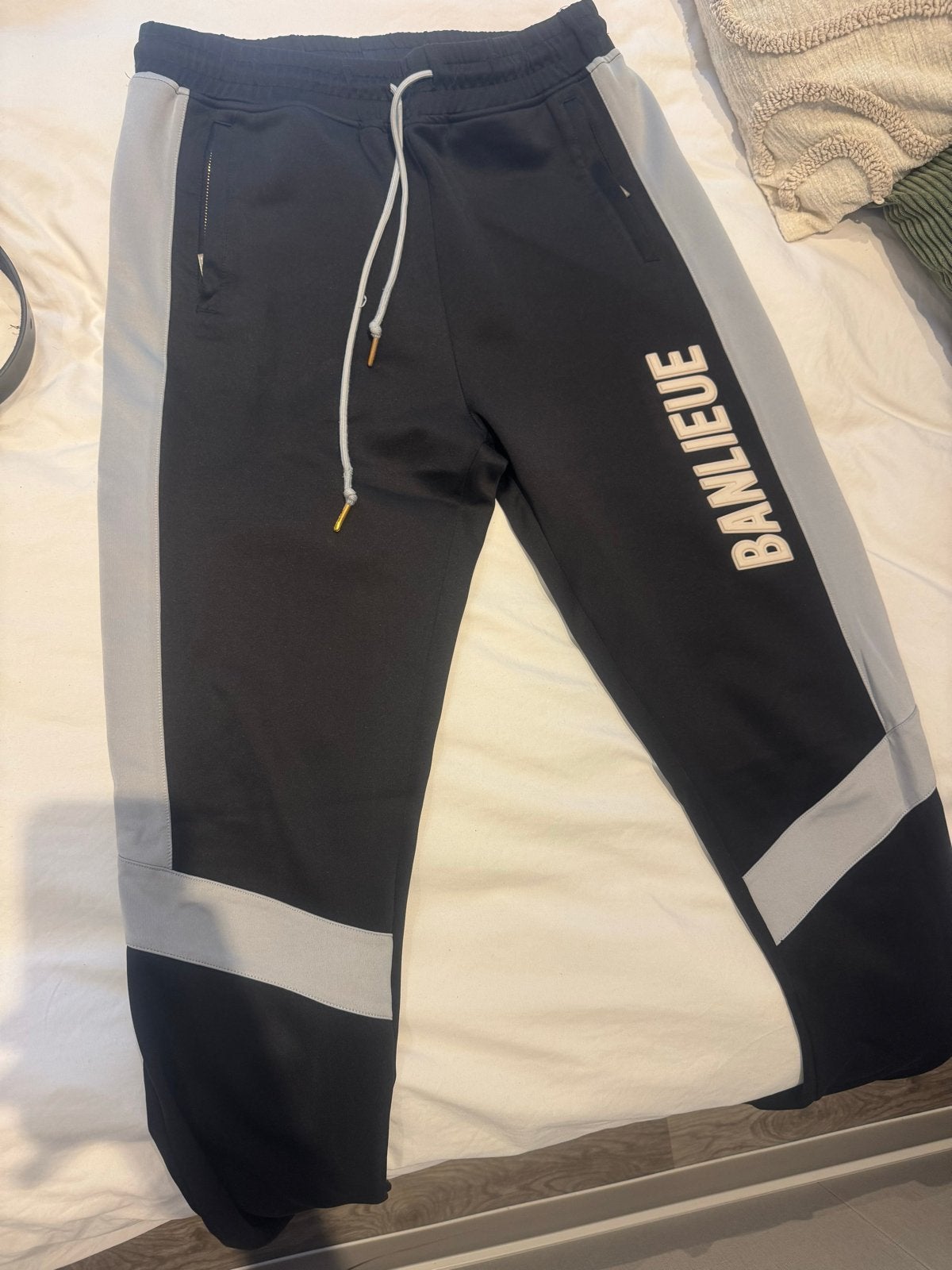 Banlieue broek maat L - Zwart met grijze accenten, Ophalen of Verzenden, Gedragen, Maat 52/54 (L), Zwart