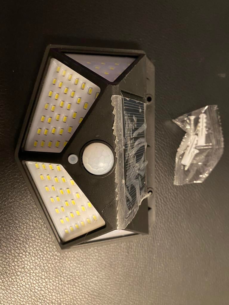 Sensor solar buitenverlichting, felle verlichting, nieuw, Zonne-energie, Kunststof, Minder dan 50 watt, Wandlamp