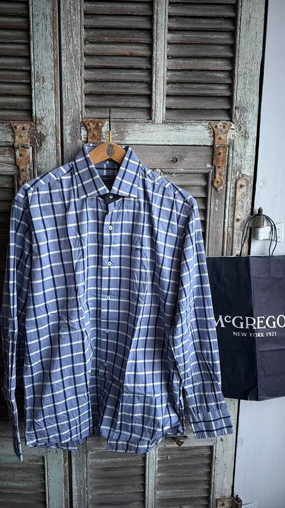 Schitterend overhemd McGREGOR tailored fit size 44, Kleding | Heren, Ophalen of Verzenden, Zo goed als nieuw, Halswijdte 43/44 (XL)