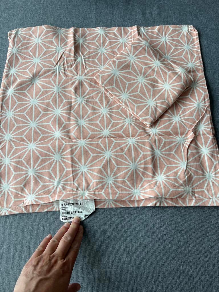 IKEA BRAKIG 2014 Limited Edition Kussenhoes Roze/Wit, Ophalen of Verzenden, Gebruikt, Roze, Vierkant