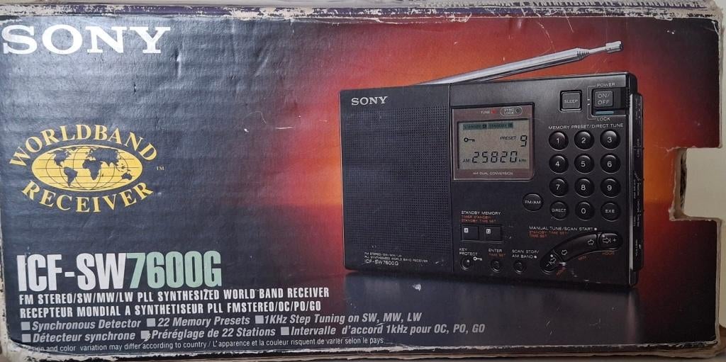 Sony ICF‑SW7600G wereldontvanger, Ophalen, Zo goed als nieuw, Wereldontvanger